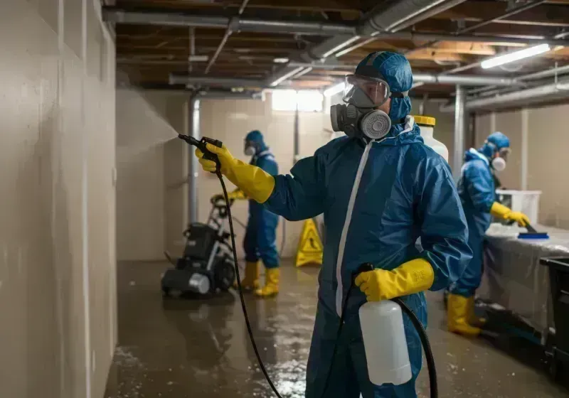 Basement Sanitization and Antimicrobial Treatment process in West Columbia, TX